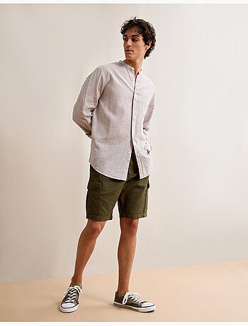 Cargoshorts met linnen, MO Fashion