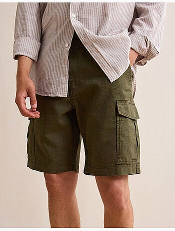 Cargoshorts met linnen, MO Fashion