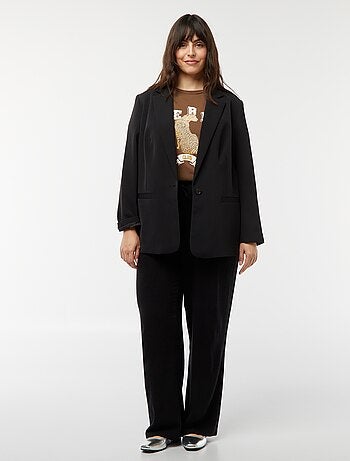 Carmakoma-T-shirt met een print met een luipaard