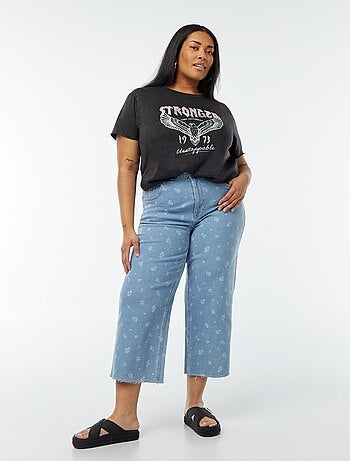 Carmakoma-T-shirt met een print met een luipaard