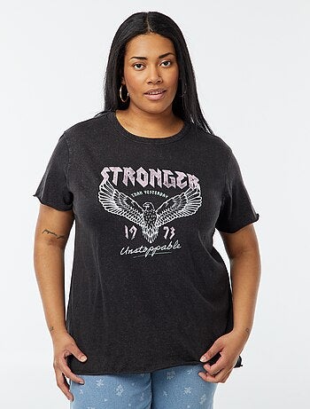 Carmakoma-T-shirt met een print met een luipaard