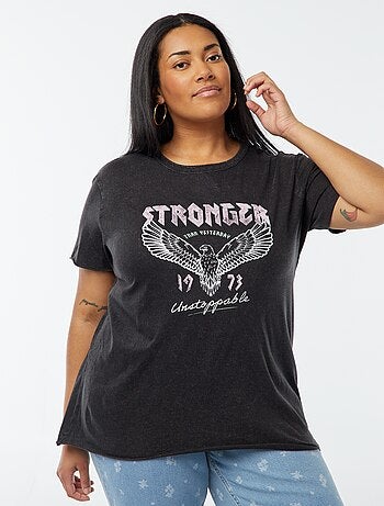 Carmakoma-T-shirt met een print met een luipaard