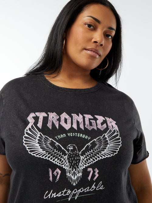 Carmakoma-T-shirt met luipaardmotief en print - Kiabi