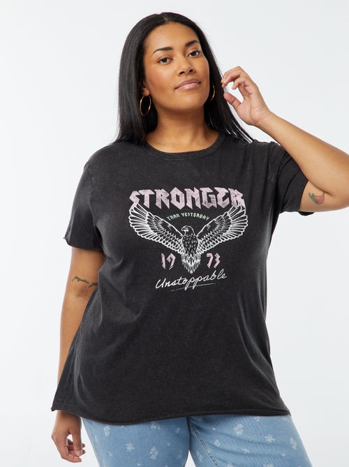 Carmakoma-T-shirt met luipaardmotief en print - Kiabi