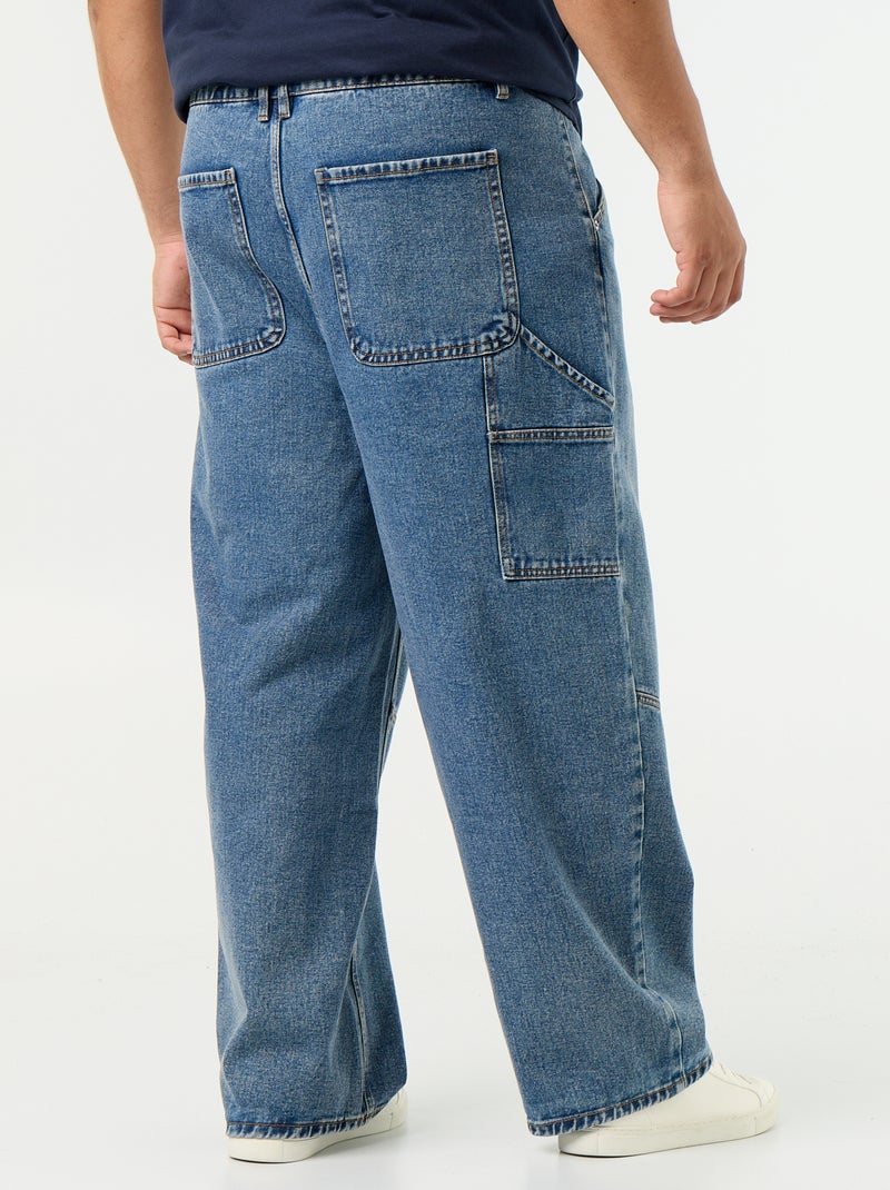 Carpenter jeans met wijde pijpen Blauw - Kiabi