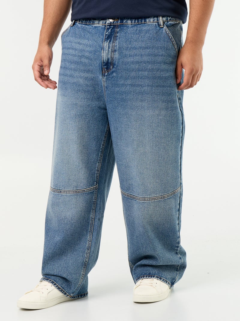 Carpenter jeans met wijde pijpen Blauw - Kiabi
