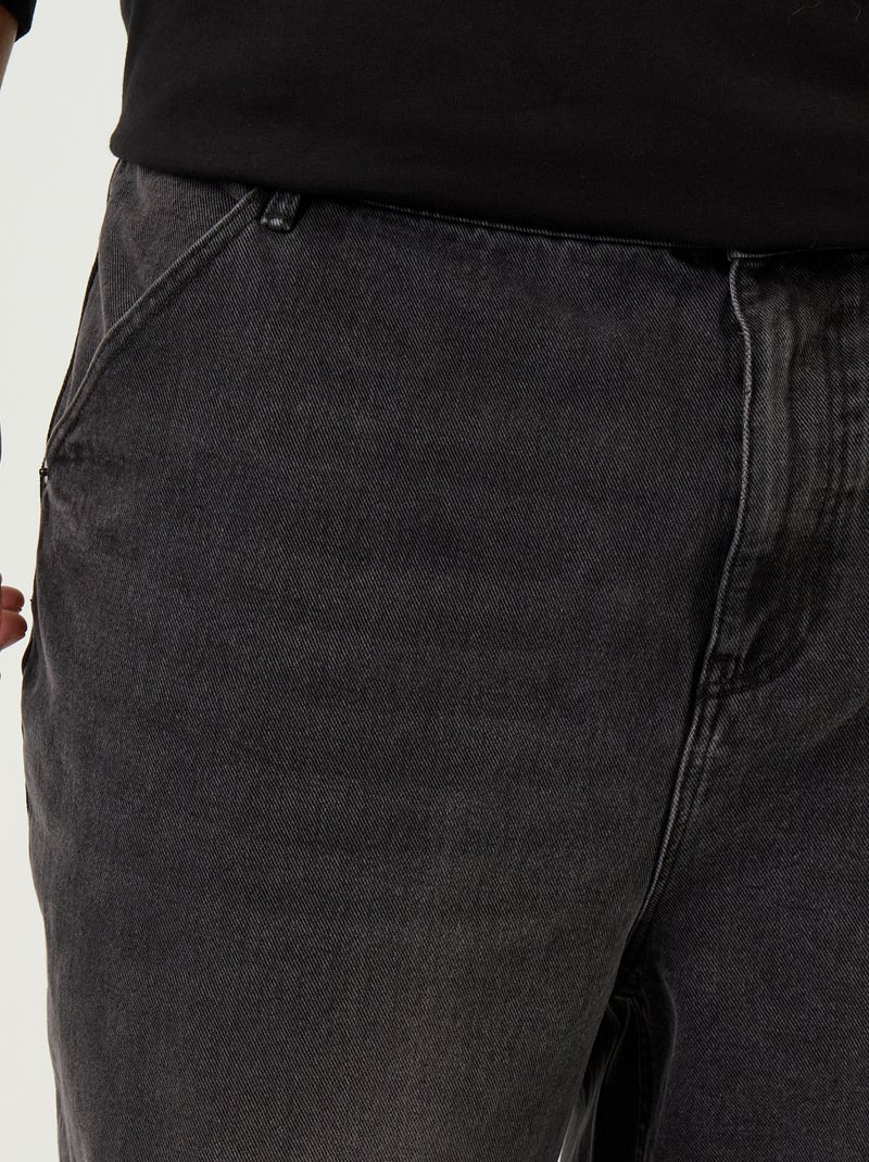 Carpenter jeans met wijde pijpen Zwart - Kiabi