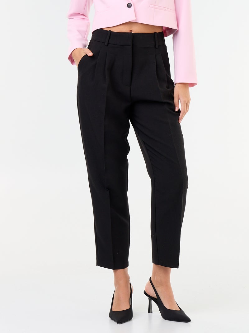 Carrot fit-broek met hoge taille Zwart - Kiabi