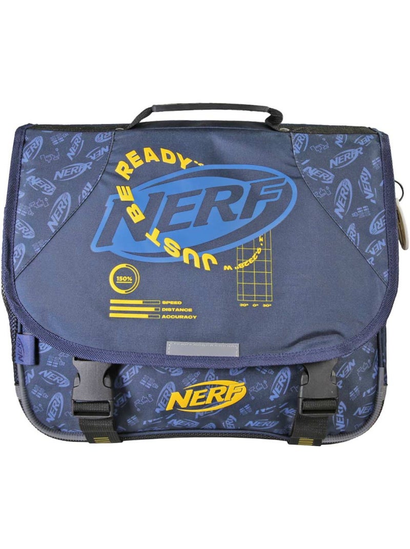 Cartable – 2 compartiments – 38 cm – Nerf Gris Bleu - Kiabi