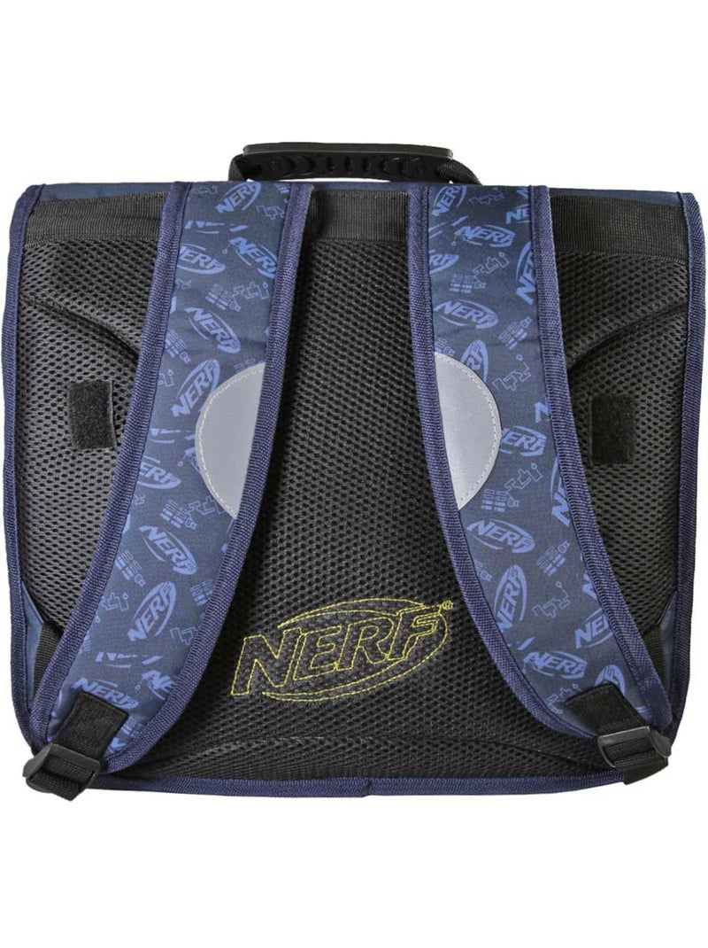 Cartable – 2 compartiments – 38 cm – Nerf Gris Bleu - Kiabi