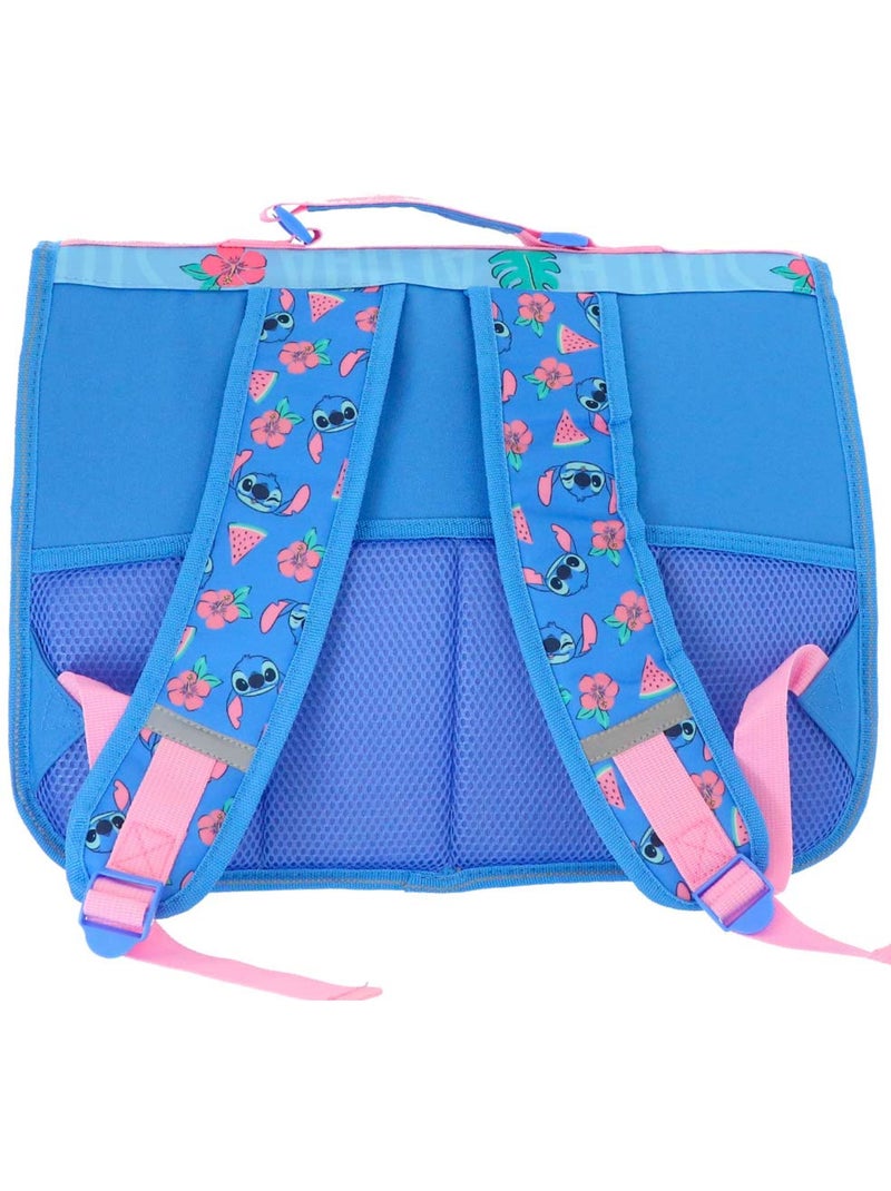 Cartable à bandoulière Lilo et Stitch 41 cm motif Stitch pastèque Bleu clair - Kiabi