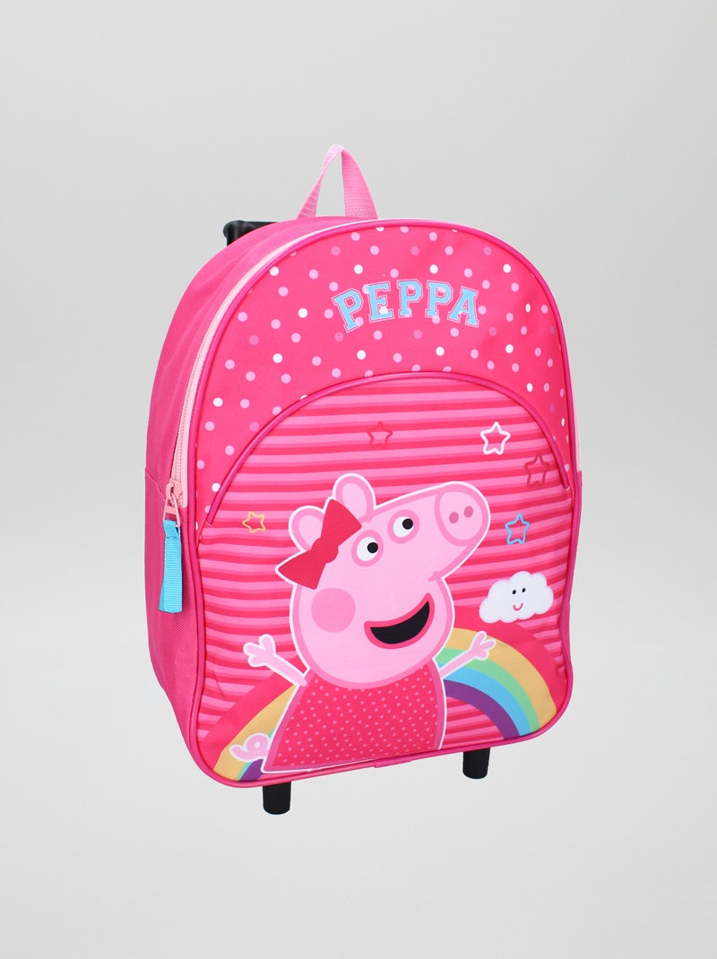 Cartable à roulette 'Peppa Pig' Rose - Kiabi
