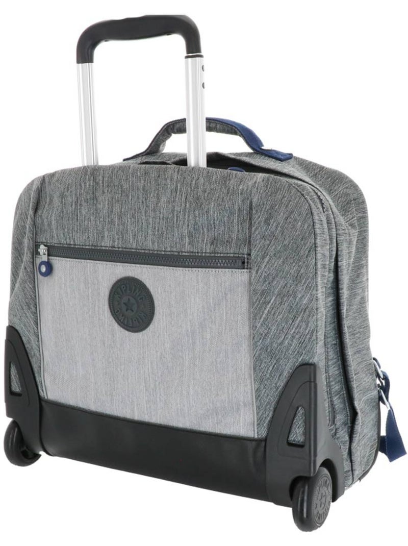 Cartable à roulettes effet denim Kipling Gris - Kiabi