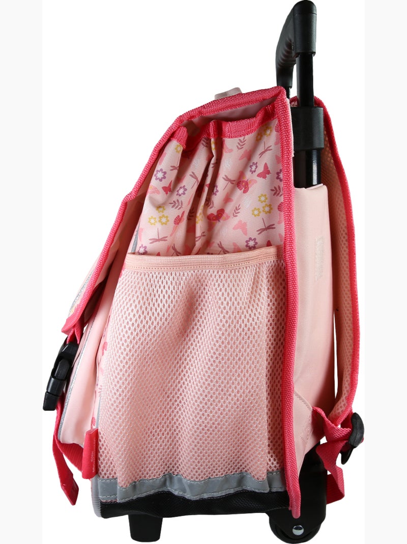 Cartable à roulettes fille 38 cm 2 compartiments BELLA SARRA rose Rose - Kiabi