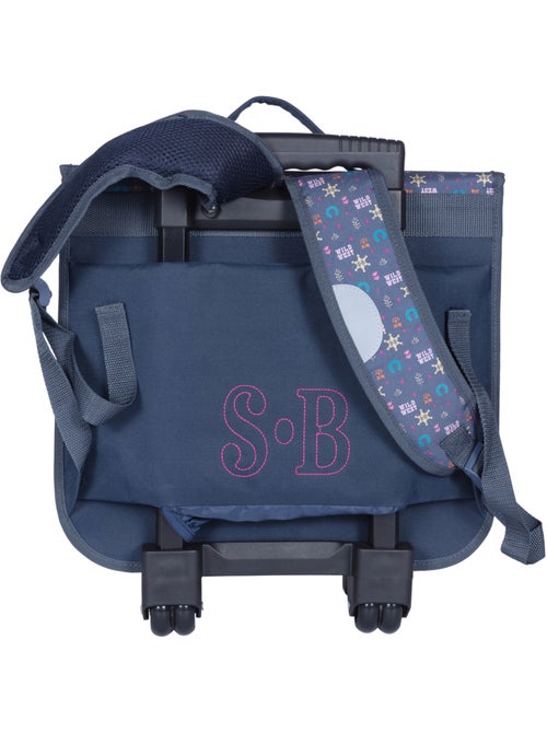 Cartable à roulettes fille 38 cm STALLA BIANCA Western bleu - Kiabi Cartable à roulettes fille 38 cm STALLA BIANCA Western bleu - Kiabi