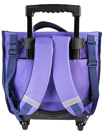 Cartable à roulettes fille Cybel 38 cm violet 2 compartiments primaire