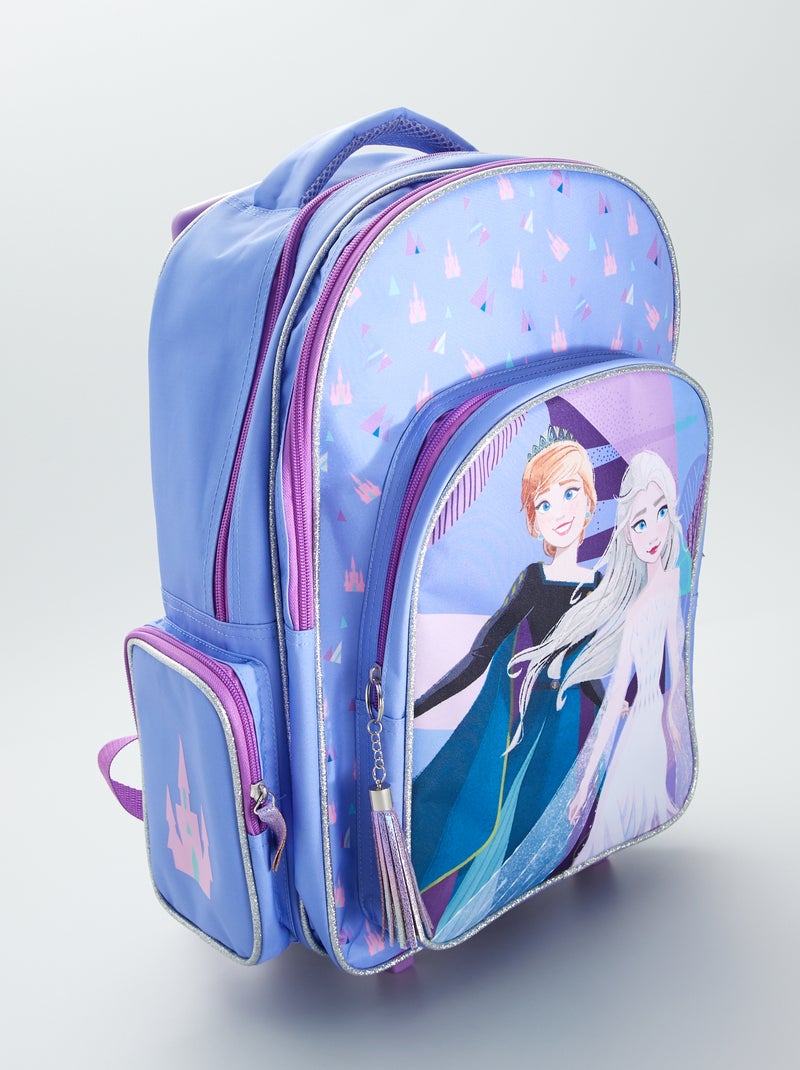 Cartable à roulettes 'La Reine des Neiges' bleu - Kiabi