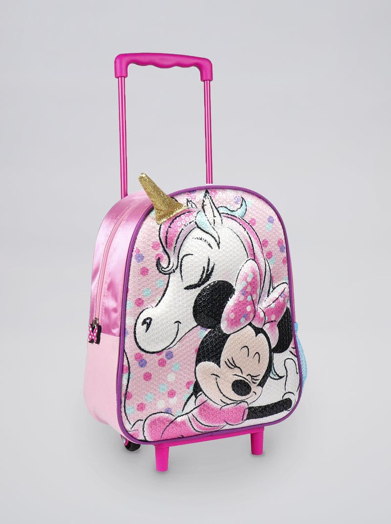 Cartable à roulettes 'Minnie' rose - Kiabi