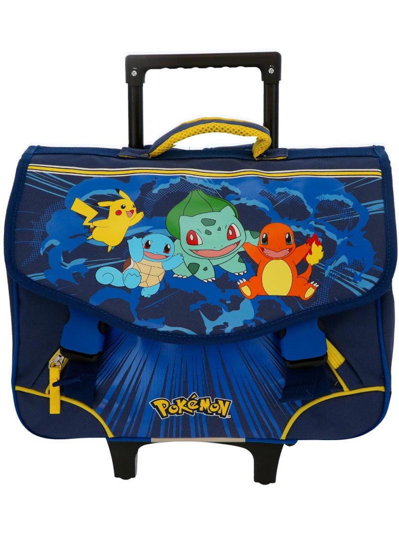 Cartable à roulettes 'Pokémon' – Pokemon Starter Pack 2 compartiments – 41 cm Multicolore - Kiabi