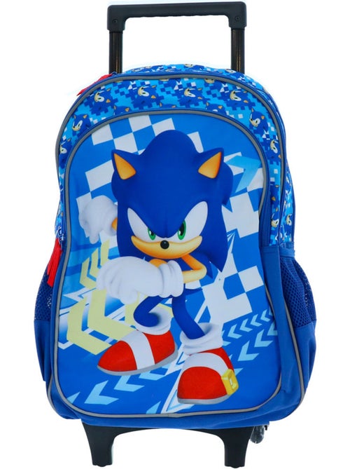 Cartable à roulettes Sonic Flash 48 cm à 2 compartiments zippés SONIC - Kiabi Cartable à roulettes Sonic Flash 48 cm à 2 compartiments zippés SONIC - Kiabi