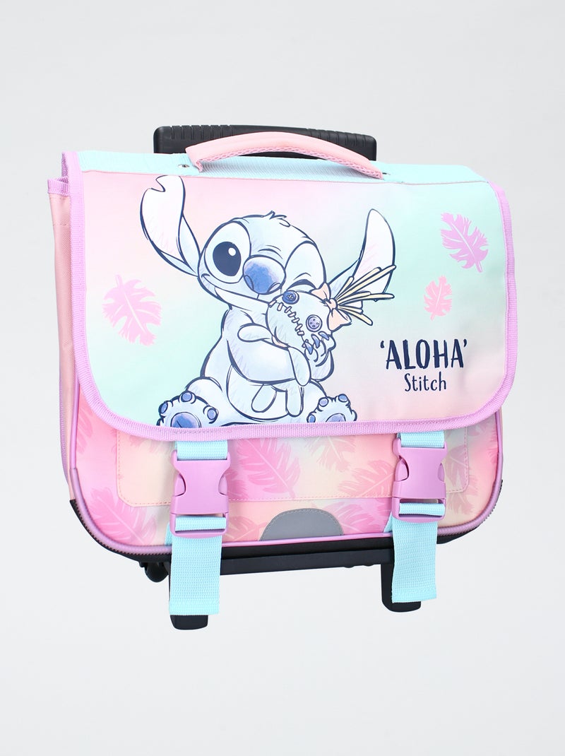 Cartable à roulettes 'Stitch' Rose - Kiabi