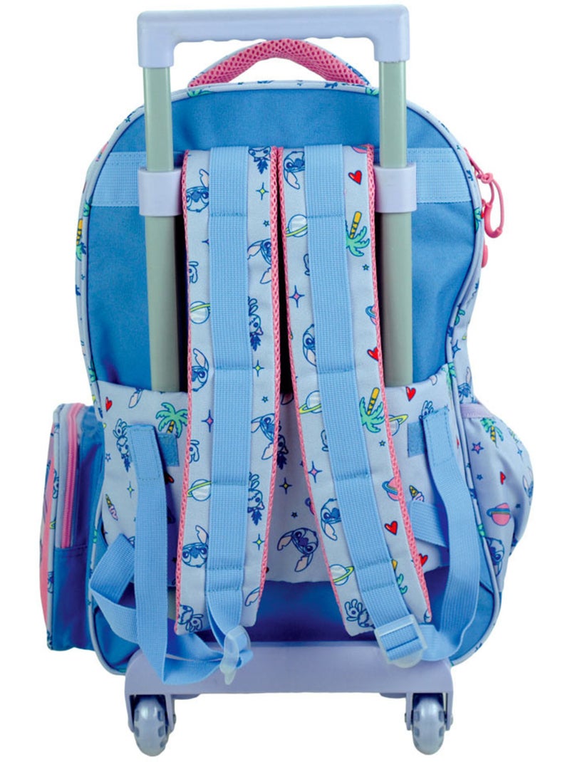 Cartable à roulettes Stitch Vodoo Lilo & Stitch 46 cm avec 2 compartiments Rose - Kiabi