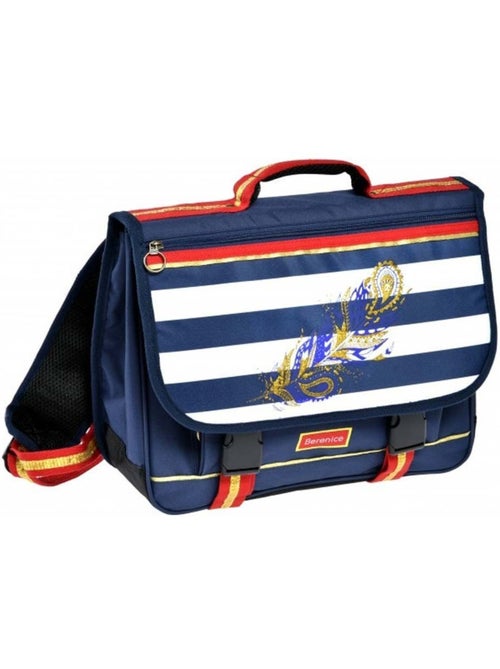 Cartable 'Berenice' 38 cm à rabat et poche zippée, 2 compartiments - Kiabi Cartable 'Berenice' 38 cm à rabat et poche zippée, 2 compartiments - Kiabi