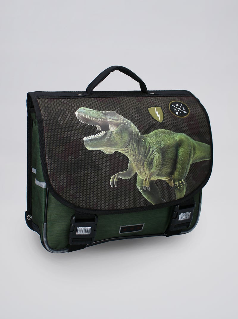 Cartable 'dinosaure' noir - Kiabi