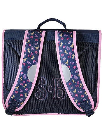 Cartable fille 38 cm STALLA BIANCA Cow Girl bleu