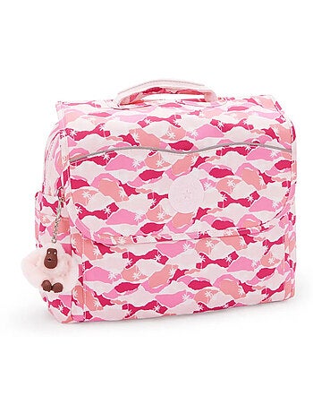 Cartable Kipling CODIE S en polyester recyclé motif feuille Pink Palm
