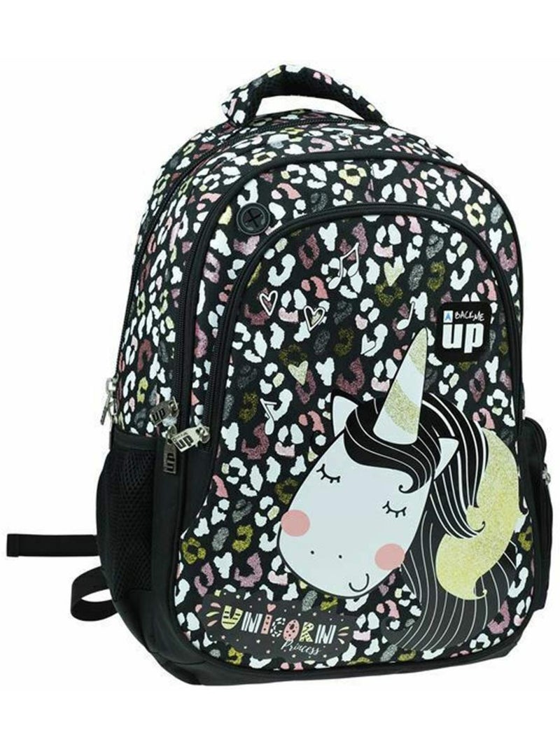 Cartable Licorne Back Me Up textile à paillettes Noir Multicolore Bleu - Kiabi