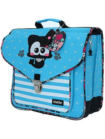 Cartable maternelle 36 cm 'Chacha' – motif chat 2 compartiments