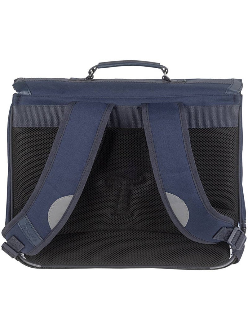 Cartable sans roulettes Tann's Mathéo 41 cm 2 compartiments en polyester éco Bleu marine - Kiabi