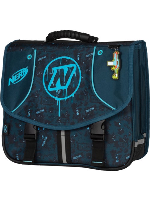 Cartable scolaire 38 cm 2 compartiments NERF Splash bleu - Kiabi Cartable scolaire 38 cm 2 compartiments NERF Splash bleu - Kiabi