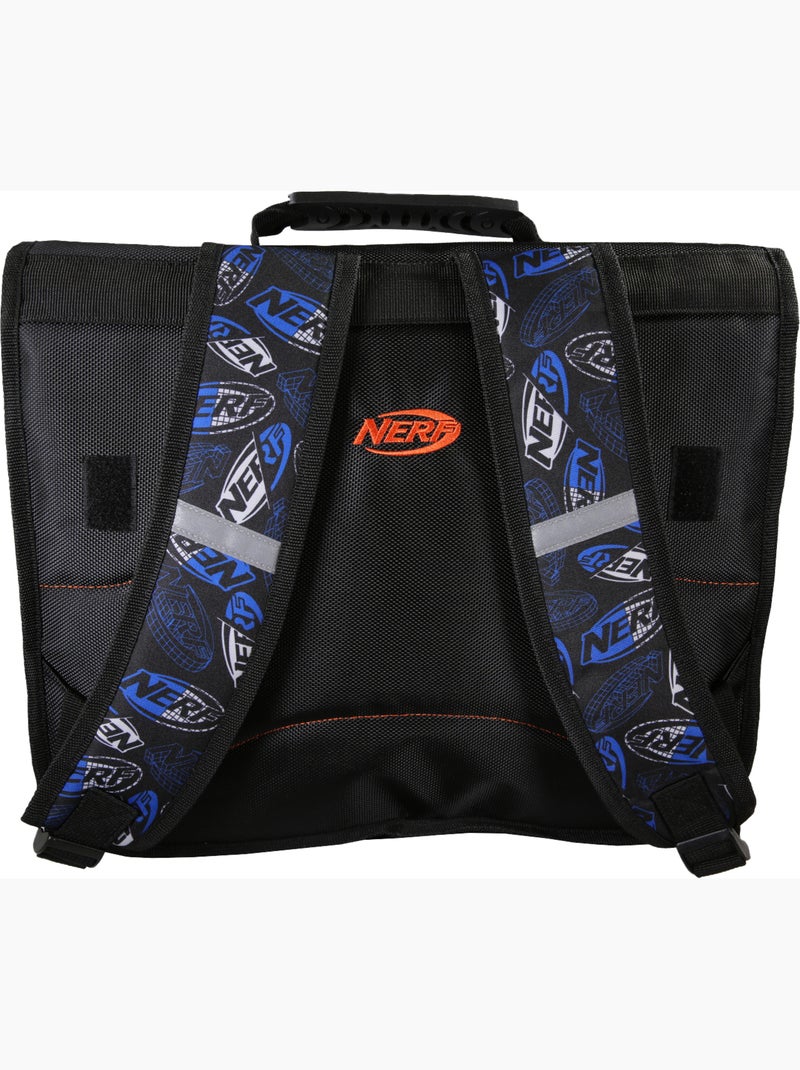Cartable scolaire NERF Off Screen 38 cm noir et orange 2 compartiments Bleu marine - Kiabi
