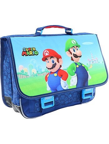 Cartable scolaire Super Mario en tissu synthétique imprimé