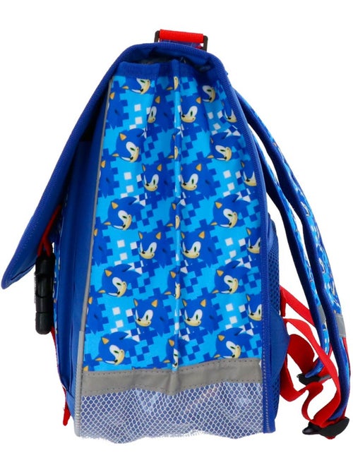 Cartable Sonic Flash 41 cm en polyester robuste bandes réfléchissantes - Kiabi Cartable Sonic Flash 41 cm en polyester robuste bandes réfléchissantes - Kiabi