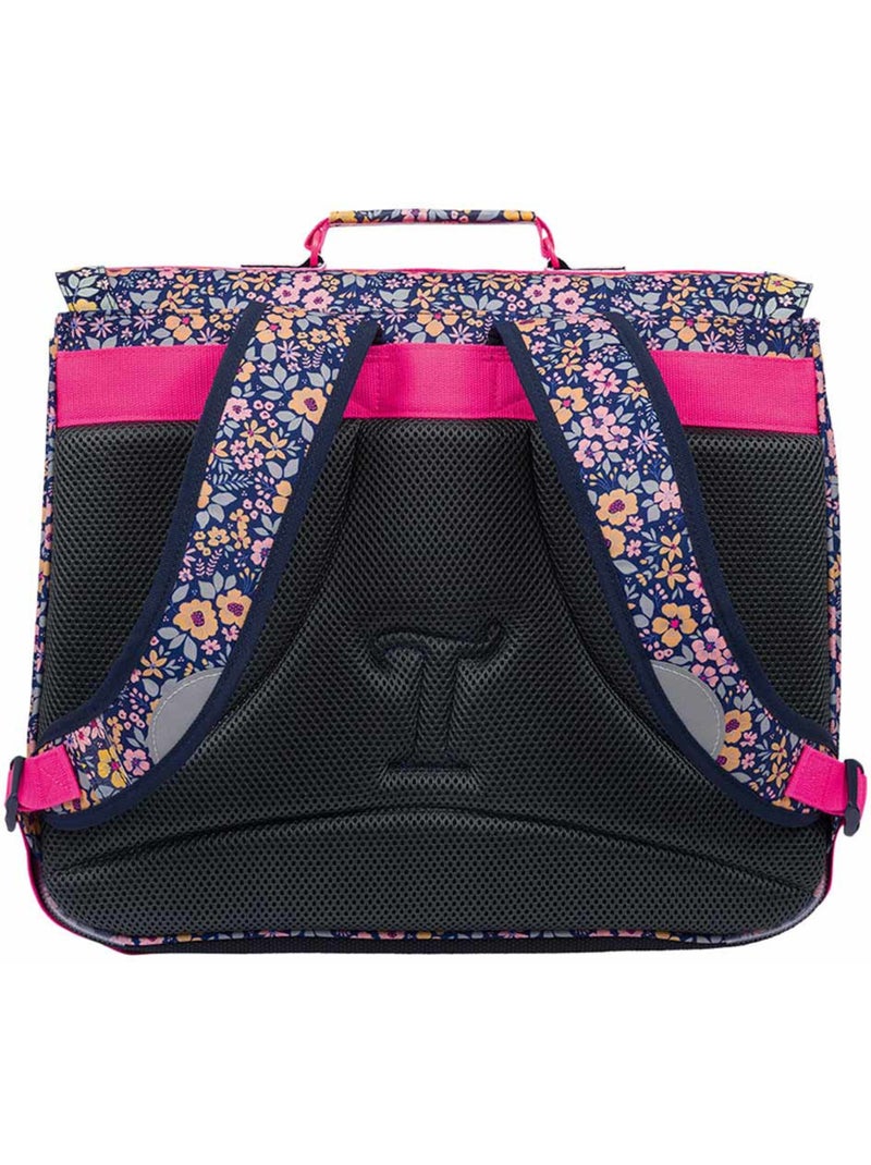 Cartable Tann's Elena 41 cm motif wax fluo rose 2 compartiments Rose - Kiabi