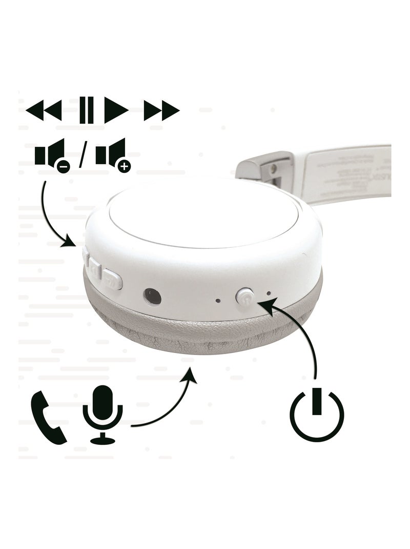 Casque 2 en 1 acoustix bluetooth et filaire Blanc - Kiabi