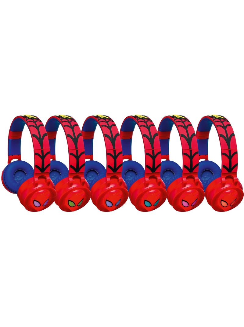 Casque bluetooth spiderman avec effets lumineux et limitation de son 85db Rouge - Kiabi