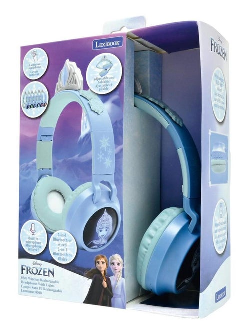 Casque lumineux pliable bluetooth et filaire la reine des neiges avec limitation du volume - Kiabi Casque lumineux pliable bluetooth et filaire la reine des neiges avec limitation du volume - Kiabi
