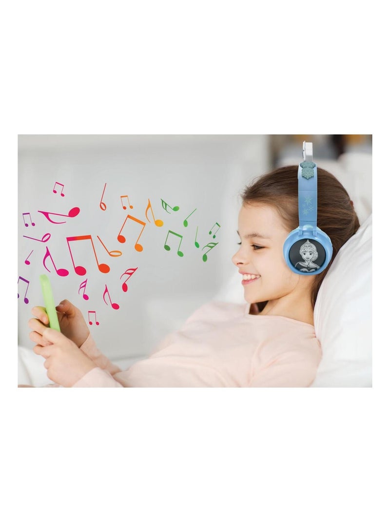 Casque lumineux pliable bluetooth et filaire la reine des neiges avec limitation du volume Violet - Kiabi