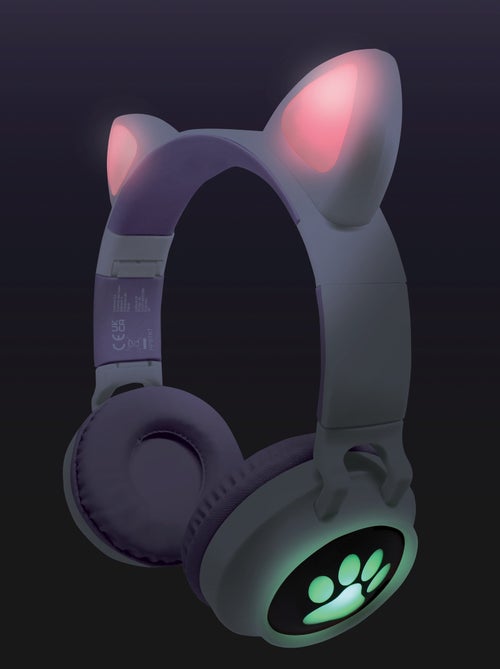 Casque sans fil rechargeable lumineux avec oreilles de chat - Kiabi Casque sans fil rechargeable lumineux avec oreilles de chat - Kiabi