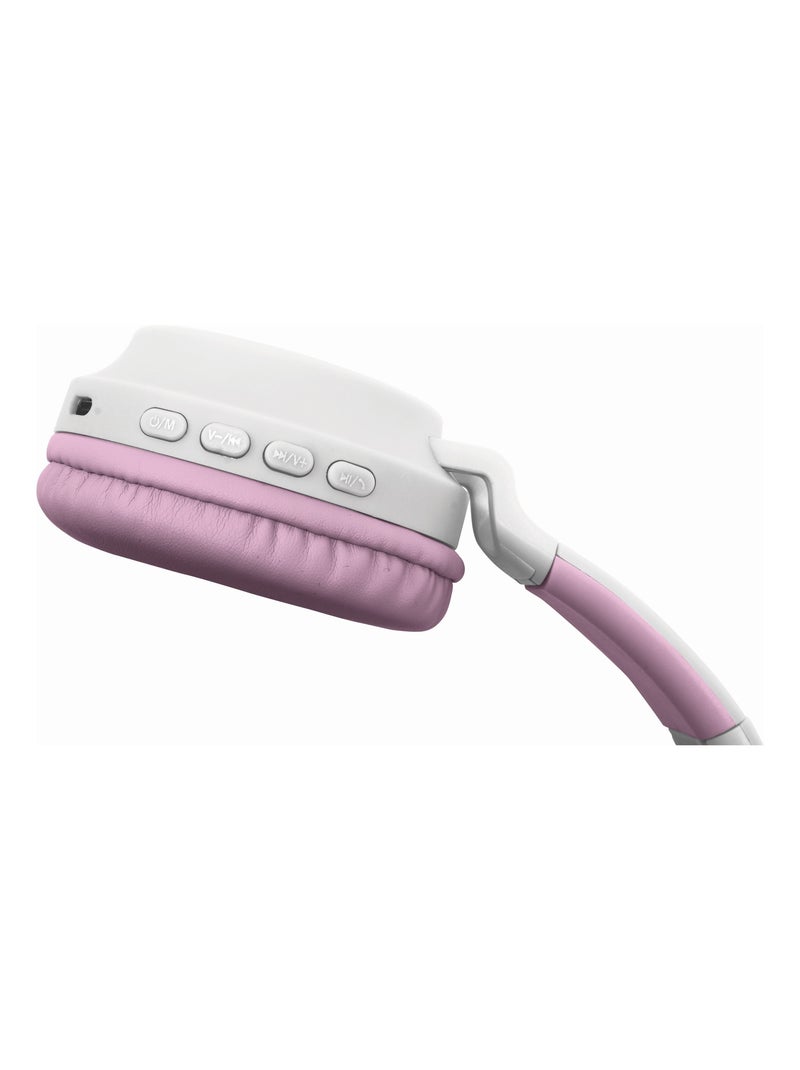 Casque sans fil rechargeable lumineux avec oreilles de chat Rose - Kiabi