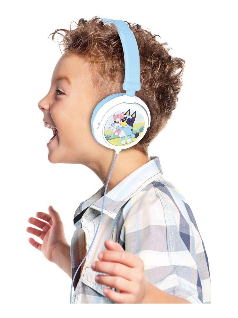 Casque stéréo filaire pliable avec limitation de volume d'écoute bluey Bleu - Kiabi
