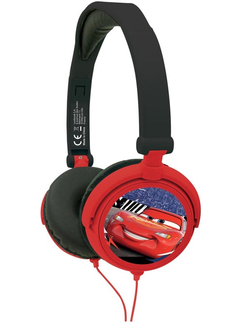 Casque stéréo filaire pliable avec limitation de volume d'écoute disney cars - Kiabi Casque stéréo filaire pliable avec limitation de volume d'écoute disney cars - Kiabi