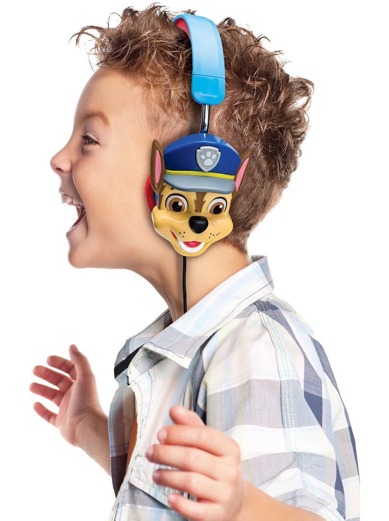 Casque stéréo filaire pliable avec limitation de volume d'écoute la pat ‘patrouille 3d Bleu - Kiabi