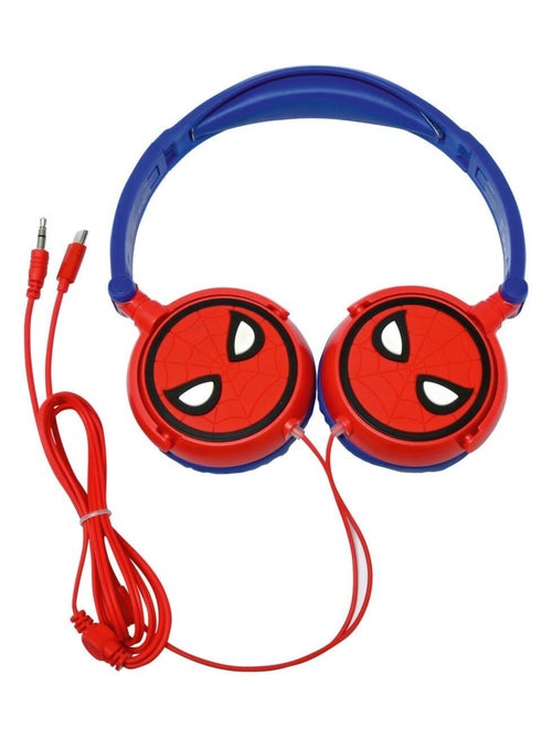 Casque stéréo filaire pliable avec limitation de volume d'écoute spiderman - Kiabi Casque stéréo filaire pliable avec limitation de volume d'écoute spiderman - Kiabi