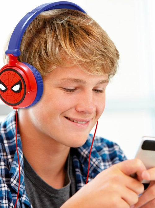 Casque stéréo filaire pliable avec limitation de volume d'écoute spiderman - Kiabi Casque stéréo filaire pliable avec limitation de volume d'écoute spiderman - Kiabi