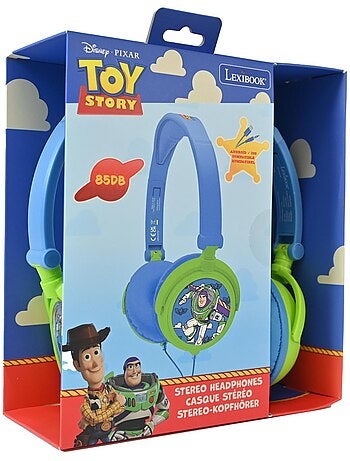 Casque stéréo filaire pliable avec limitation de volume d'écoute toy story